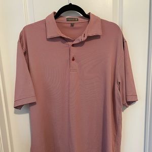 EUC. Peter Millar Red polo size large.